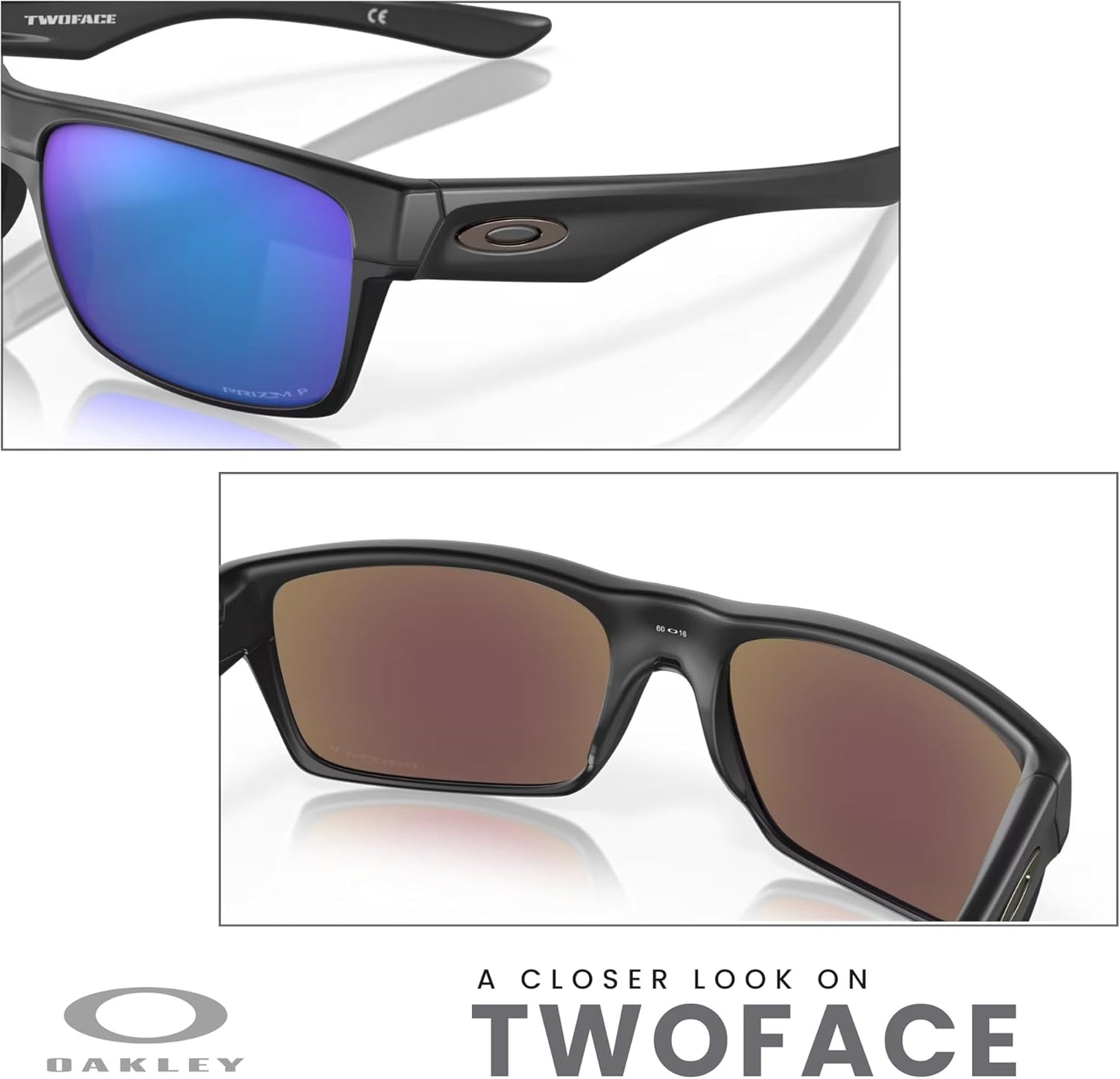 OAKLEY Twoface OO9189 Square Sunglasses For Men+ Bundle Accessory Leash Kit, Microfiber Pouch