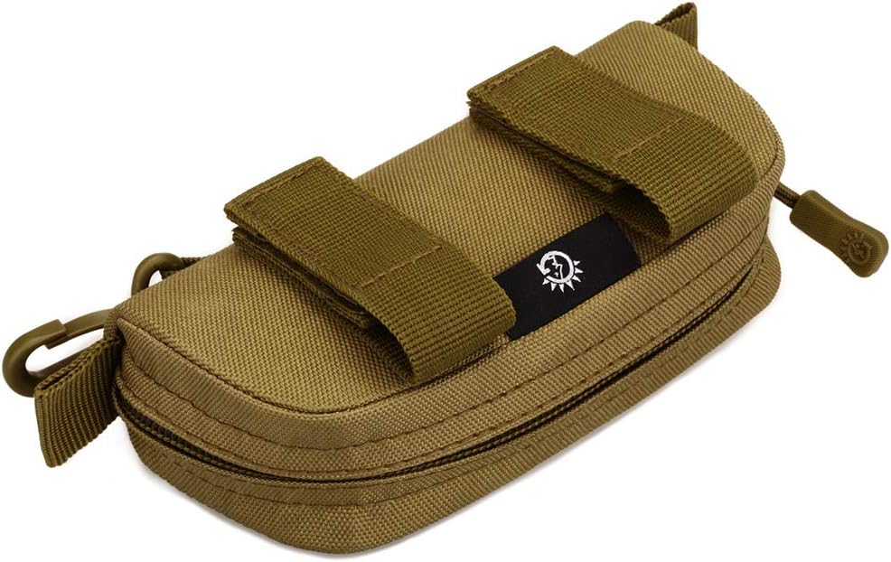Tactical Molle Sunglasses Case Portable Anti-Shock Clamshell Carry Eyeglasses Hard Case Outdoor Hunting Goggle Mag Pouch