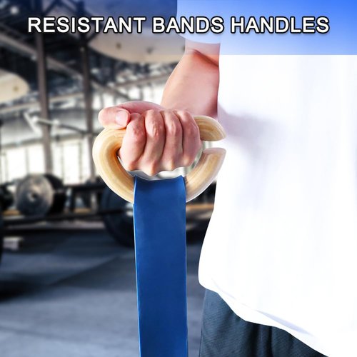 Lights Mountain Wooden Resistance Bands Handles, Versatile Exercise Handles, for Elastic Band Workouts Home Gym Strength Training, and Full-Body Workouts