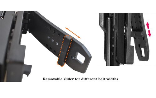 Tactical Flashlight/Baton Holster, Rotatable Duty Belt Flashlight Holder, Suitable for 0.9"-1.2" Diameter Flashlights,21” to 26” Telescopic Baton (Baton Holster)