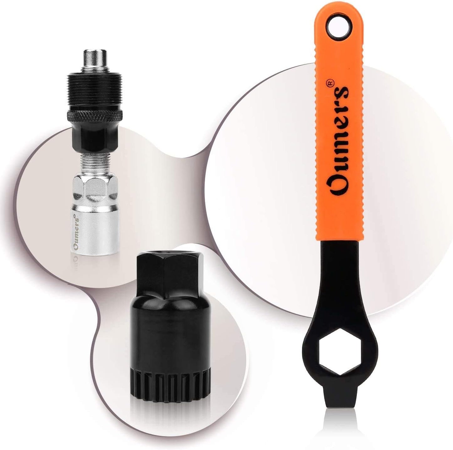 Oumers Bike Crank Extractor and Bottom Bracket Remover With 16mm Spanner Wrench - Bicycle Crank Removal Tool and Arm Remover - Repair Tools Kit