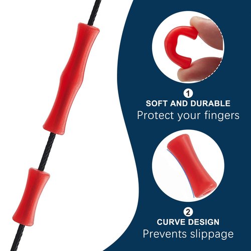 KURUGEILI 4 Sets Bow String Finger Savers Archery Finger Guards Shooting Practice Reliable Safety String Finger Protector with Installation Tool Included