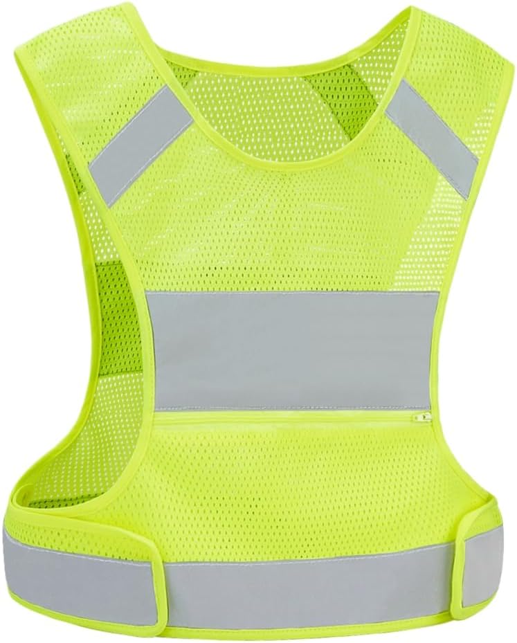 Reflective Vest Safety Running Gear with Pocket,High Visibility for Running,Biking,Walking,Women & Men