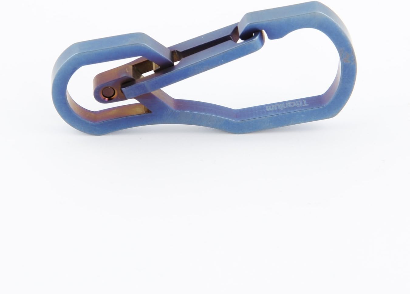Titanium Multi Tools Keychain Hook EDC Tool Max-Bearing 50KG Keychain for Hiking Camping Outdoor (Blue)