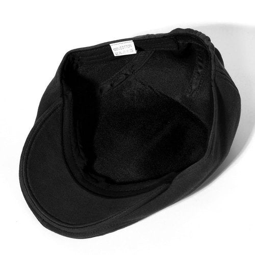 DIYDECAL 2 Pack Mens Flat Cap Ivy Gatsby Newsboy Driving Hat Black for Womens