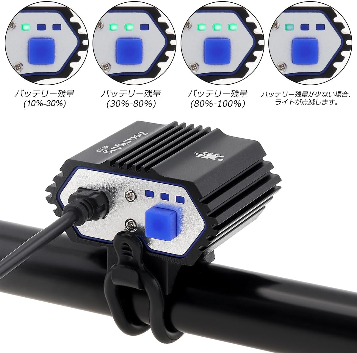 USB Powered Bicycle Light, LED Headlamp Waterproof 700 Lumens 4 Modes Cycling Front Lamp Bike Headlight for Mountain Road, Kids and City Bicycle - No Internal Battery