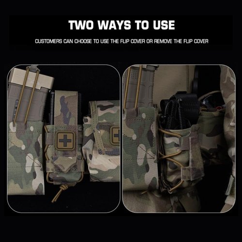 Shanyingquan Tourniquet Kit Pouch,Micro Compact MED MOLLE Pouch Trauma Kit Pack Rapid Deployment TQ Holder First Aid Bag, 12.3x5.3cm