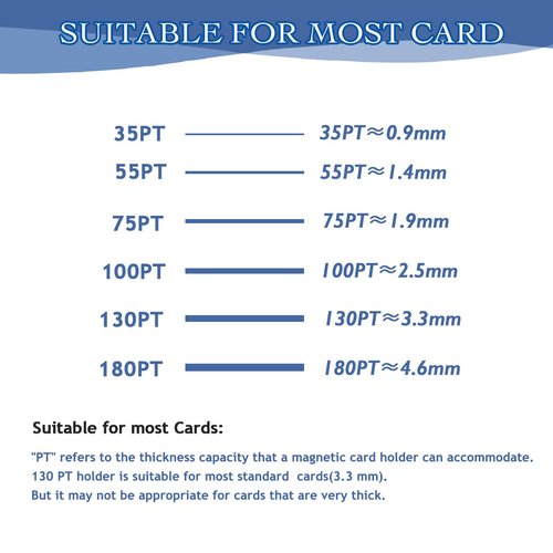 50 Pcs 100 Pt Acrylic Magnetic Card Holders One Touch Card Holder Clear Card Protectors Hard Plastic Magnetic Card Case for Sports Baseball Trading Card Storing Displaying(2.5 x 3.54 Inch)