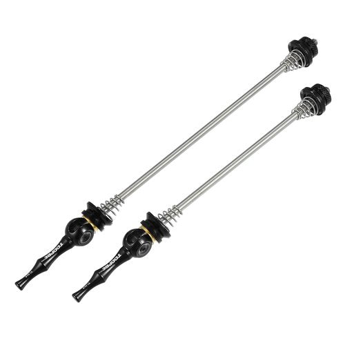 X AUTOHAUX 1 Pair Bike Bicycle Quick Release Axles Skewers Lever Front Rear Bike Axle Wheel Hub 140mm 180mm Black for MTB Moutain Road Bike Titanium Alloy