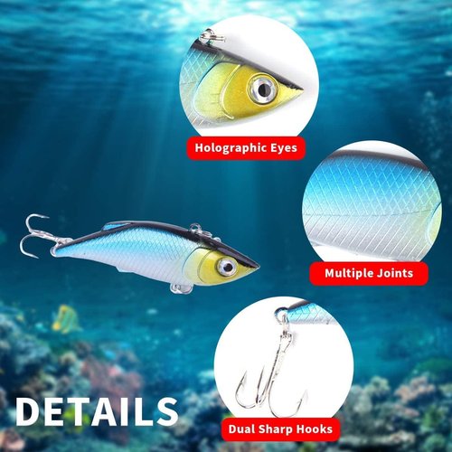 Pezlun Fishing Lures Freshwater Bait Tackle kit.Tackle Box Including crankbaits topwater Lures,Jigs,Spoons and More Fishing Gear Set.Suitable for Bass Trout Salmon. (B240PCS)