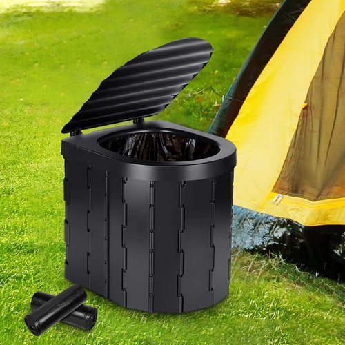 Flintronic Camping Toilet Bags, 120 PCS (6 Roll) Portable Toilet Bags, Thickened Toilet Waste Bags, Camp Potty Liner Bag for Camping, Hiking, Travel, Kitchen, Home