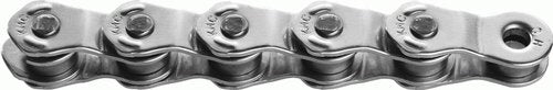 KMC Bike Chain HL1, Half Link BMX Chain, Maximum Adjustability, Super Smooth Single Speed Chain, Nickel Plated Bicycle Chain, Bike Chain with Bullet Joining Pin, 1/2" X 1/8" - 100 Links