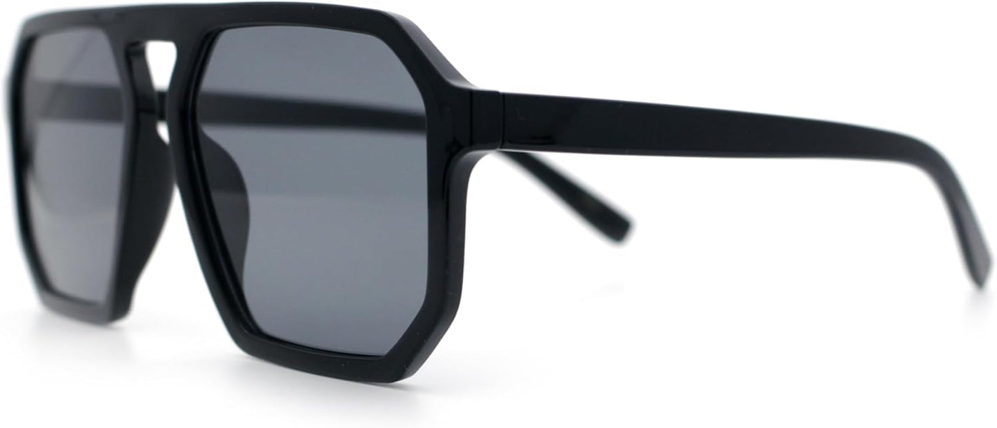 SA106 Mens Octagon Geometric Plastic Racer Mob Pilots Sunglasses