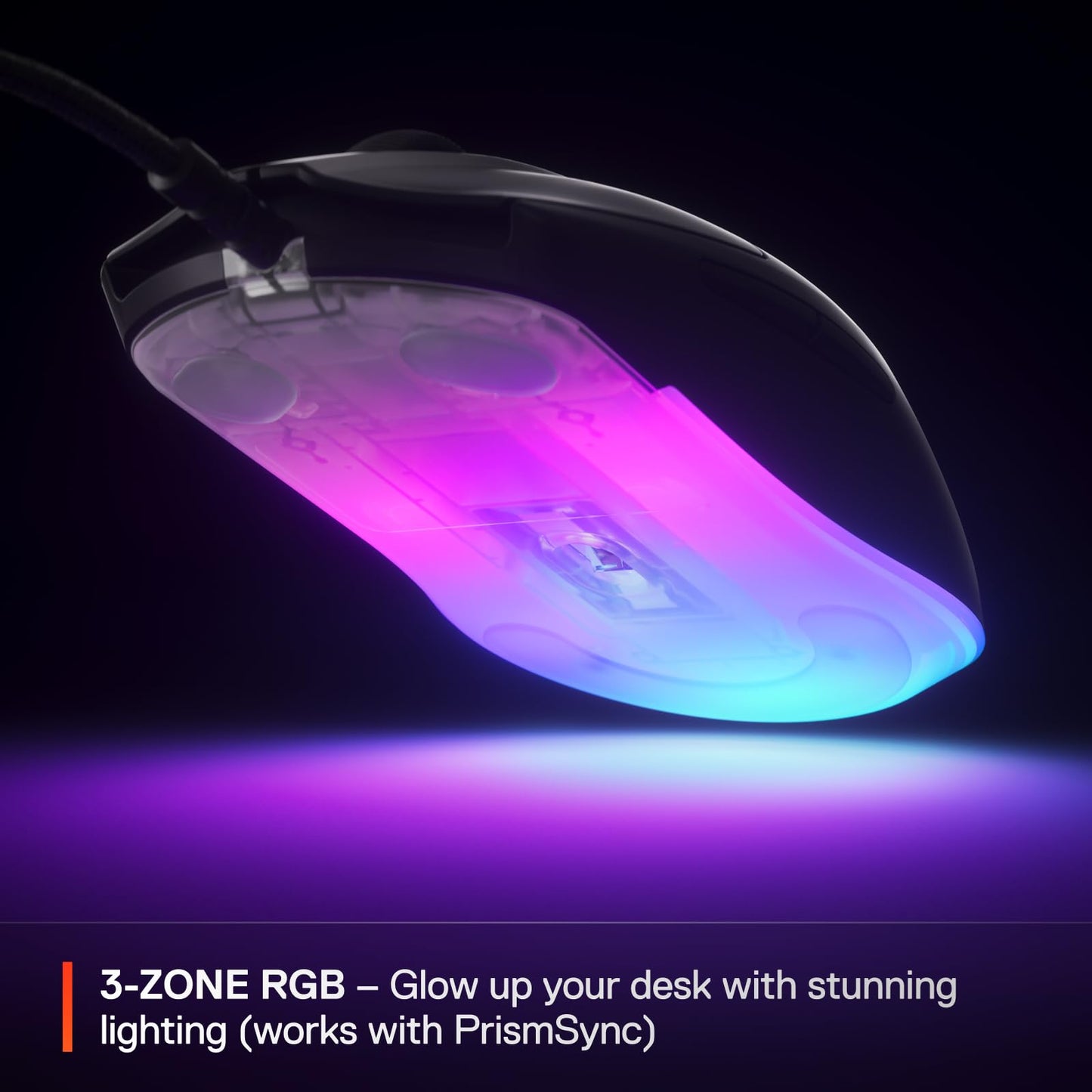 SteelSeries Rival 3 Wireless Gen 2 Gaming Mouse — 2.4GHz and Bluetooth — 18000 DPI TrueMove Air Optical Sensor — 60 Million Click Durability — Light-Weight — 100% PTFE Feet — Black
