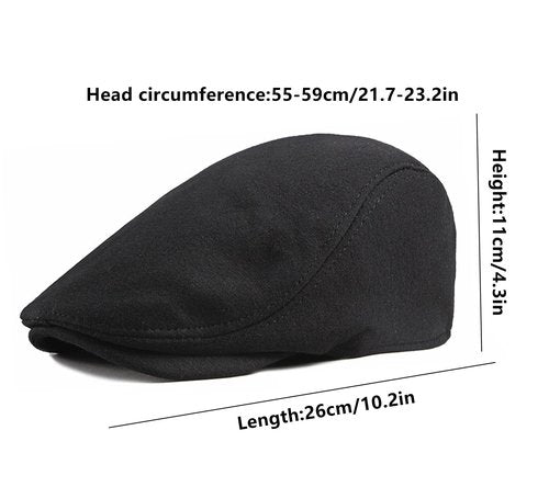 DIYDECAL 2 Pack Mens Flat Cap Ivy Gatsby Newsboy Driving Hat Black for Womens