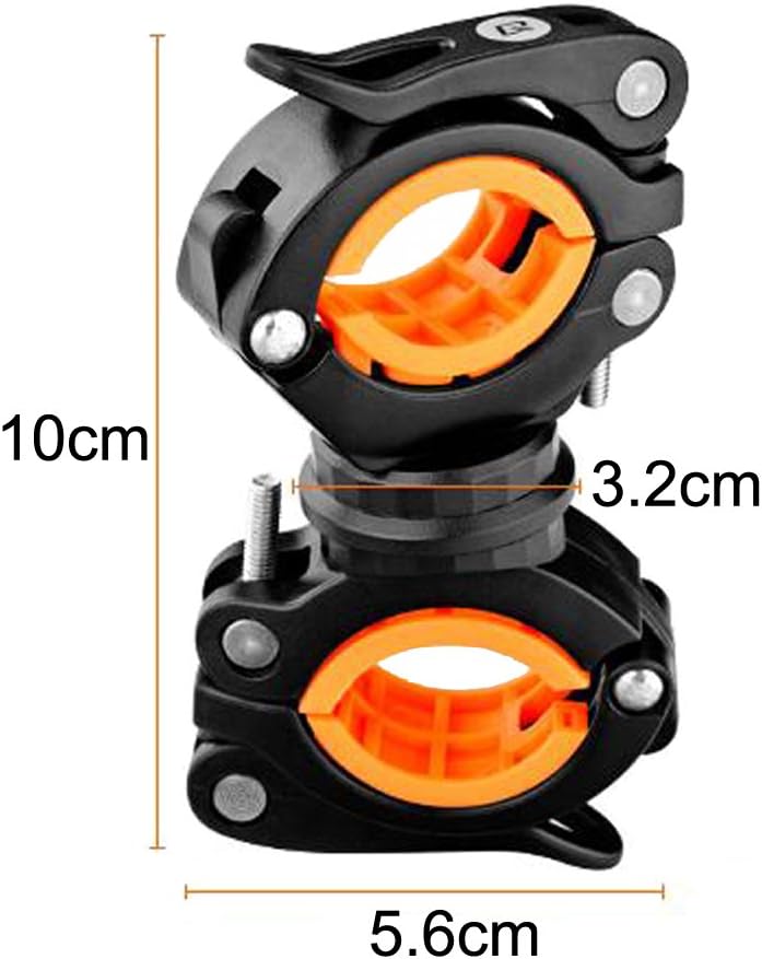 [3 Pack Bike Flashlight Holder, Mount Bicycle Bracket Flashlight Holder Mounting Torch Clip 360 Degree Rotation
