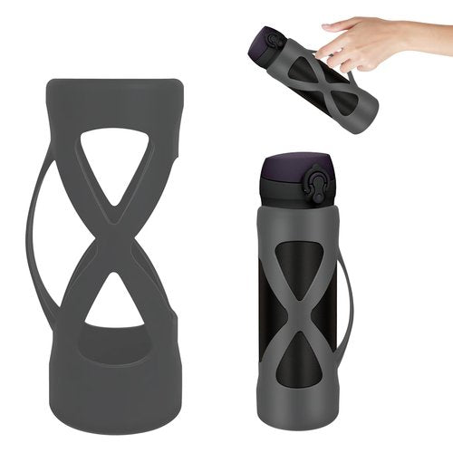 OneNine Silicone Water Bottle Boot for Owala 24oz, Anti-Slip Protective Sleeve, Protective Sleeve Case Compatible with FreeSip Water Bottle Gift for Owala Protector Cover Accessory (Gray)