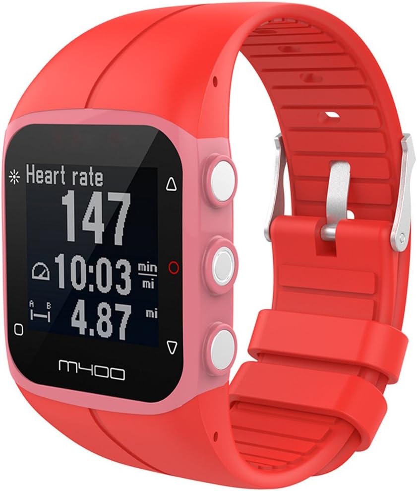 Muovrto Watch Strap for Polar M400/Polar M430, Silicone Replacement Strap