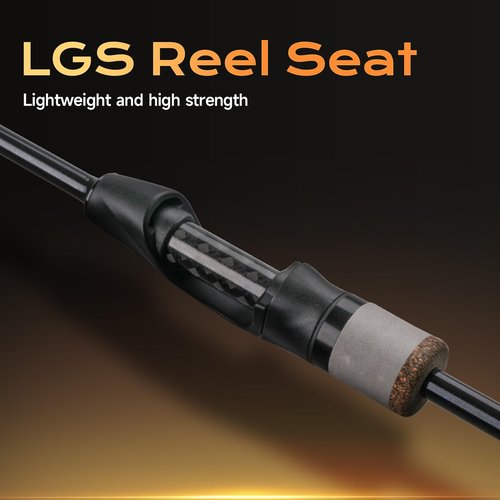 HANDING Pioneer Ultralight Rod 2-Piece Trout Fishing Rod 6'6'' with Fast Action Titanium Oxide Ceramic Guide Ring for Trout Crappie Bluegill Yellow Perch Smallmouth Bass