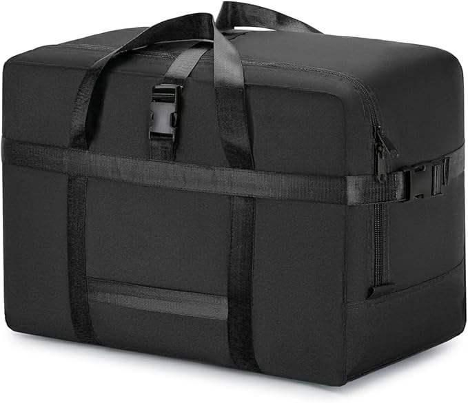 Extra Large Storage Bags Duffle Bags Tote for Moving, Storage, Camping and Travel (Black, 75L)