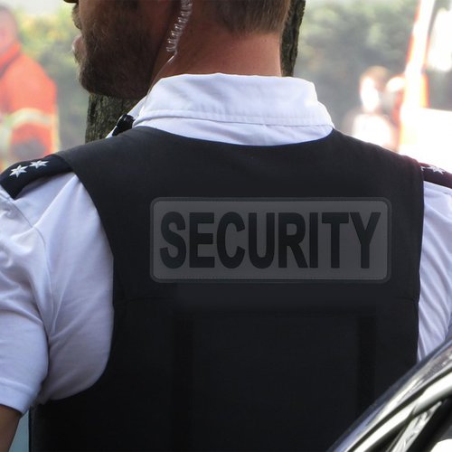 uuKen 3Pcs Security Patch Gray Background for Hats Caps Bags Backpacks Vests Clothing (3 Pack, 1Pcs 4" x 1.4", 1Pcs 6" x 2", and 1Pcs 8.5" x 3")
