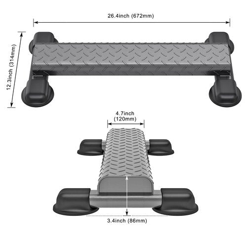 Lifeswell Steel Calf Raise Bar, Versatile Standing Calf Raise Machine, Wider Anti-Slip Solid Calf Block, Rounded Edge Design, Perfect for Calf Stretching, Squat, Foot Stretch, 800 lbs Capacity