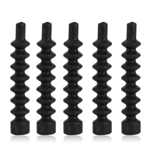 Bike V Brake Boot, 5 PCS V Brake Cable Boot Rubber Bike V Brake Cable Boot Black Protective Hose Sleeve Cover for Mountain Bicycles