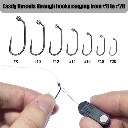 Aventik Fishing Hook Threader Set - with Line Cutter Zinger Retractor Fly Patch Fishing Accessories Combo