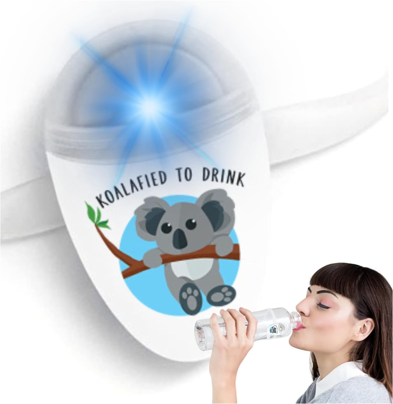 ULLA Drink Water Reminder, Smart Light for Water Bottle, Fits Most Bottles, Lights Up when Time to Drink, Hidrate Smart Water Bottle Reminder to Drink, Smart Hydration Reminder, Water Tracker - CACTUS