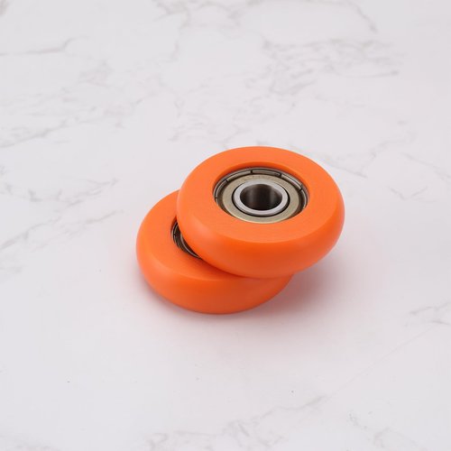 OTOTEC 2PCS Rowing Machine Seat Wheel Outer Diameter 36mm Width 10mm Inner Diameter 8mm Nylon Stainless Steel Roller Wheel with Bearing Load Capacity 67kg Orange
