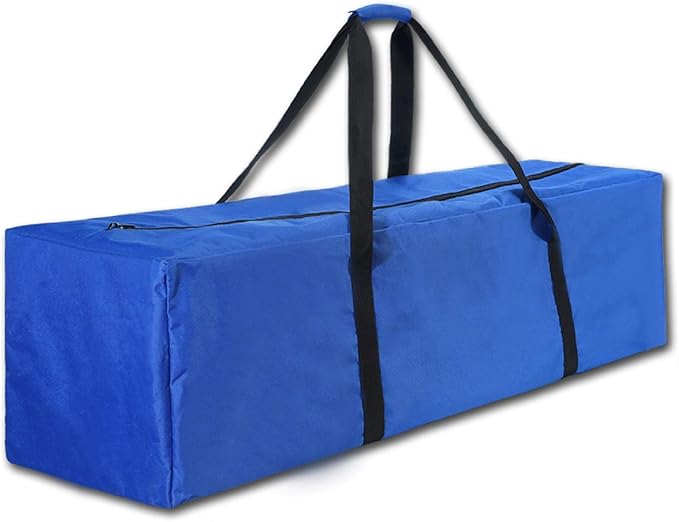 Sports Duffle Bag - Extra Large Travel Duffel Luggage Bag with Upgrade Zipper, Sturdy & Water Resistant, Black (Blue 45inch)
