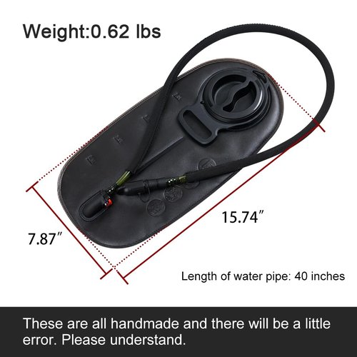 TOPTACPRO 2L Hydration Bladder, Leak Proof Water Reservoir Storage Bag, Food-Grade TPU BPA Free Hydration Pack Replacement for Hiking Running Cycling