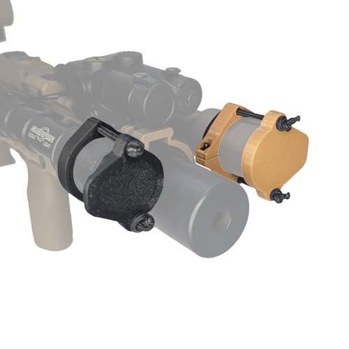 Hammy3DPrints Light/Lens Cover with Tip Grip for Weapon Mounted Flashlights (Black, Scout Turbo M300/340/600/640)