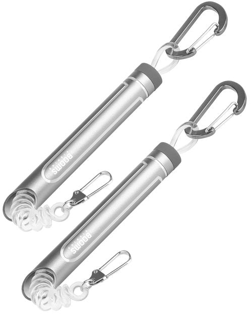 Booms Fishing Tube Coiled Lanyard: T09 Retractable Fishing Lanyard - 2PCS Gray Tool Coil Lanyard for Fly Fishing,Kayak Fishing, Camping, Backpacking or Other Outdoor Activities or Daily Use
