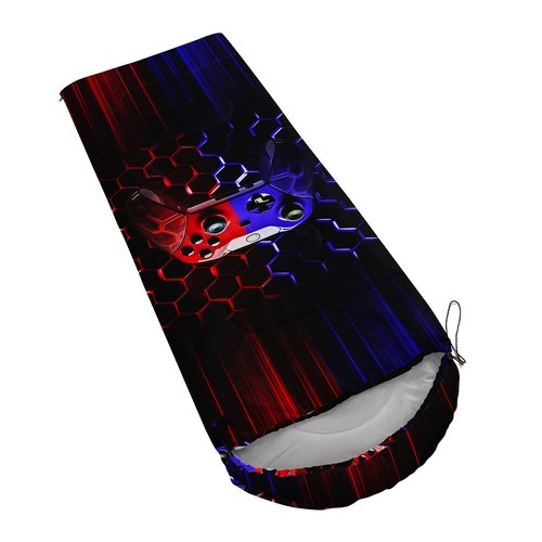 BSNTHO Beehive Gamer Printed Camping Sleeping Bag,3 Season Warm & Cool Weather,Lightweight,Waterproof Sleeping Bag for Adults & Kids,Traveling,and Outdoors,Camping Gear Equipment,31x90inch