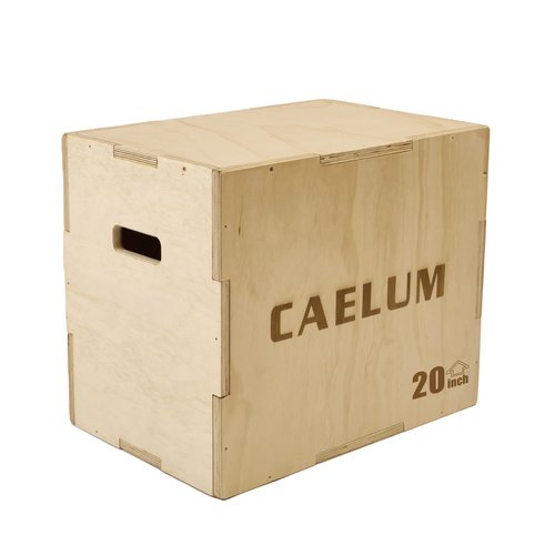CAELUM 3-in-1 Wooden Plyo Box – Non-Slip Jump Box for Home & Gym, Heavy-Duty 400lbs Plyometric Box for Step-Ups, Squats, Strength & Agility Training