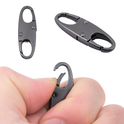 LCCHOLV 4PCS Zipper Clips Anti Theft - Double Opening Small S Carabiner Clip, Zipper Locks Anti Theft, Holding The Zipper Closed for Backpacks/Keychain/Luggage, Zipper Pull Replacement