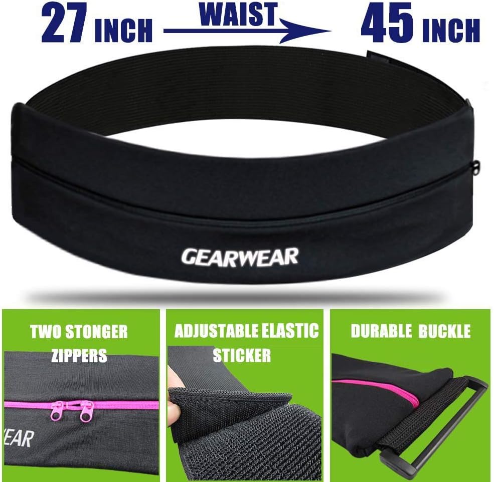 Running Belt | Runner Fanny Pack for Women and Men | Adjustble Waist Band Pack for Storage Phone