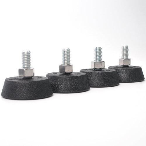 Anvpkun (4 Pack Upgrade 3/8" Spin Bike Foot Pads Compatible with Peloton Bike Replacement Parts Non-Slip Shock-Absorbing Leveling Feet with Sound-Proof Rubber for Exercise Bike Leveling