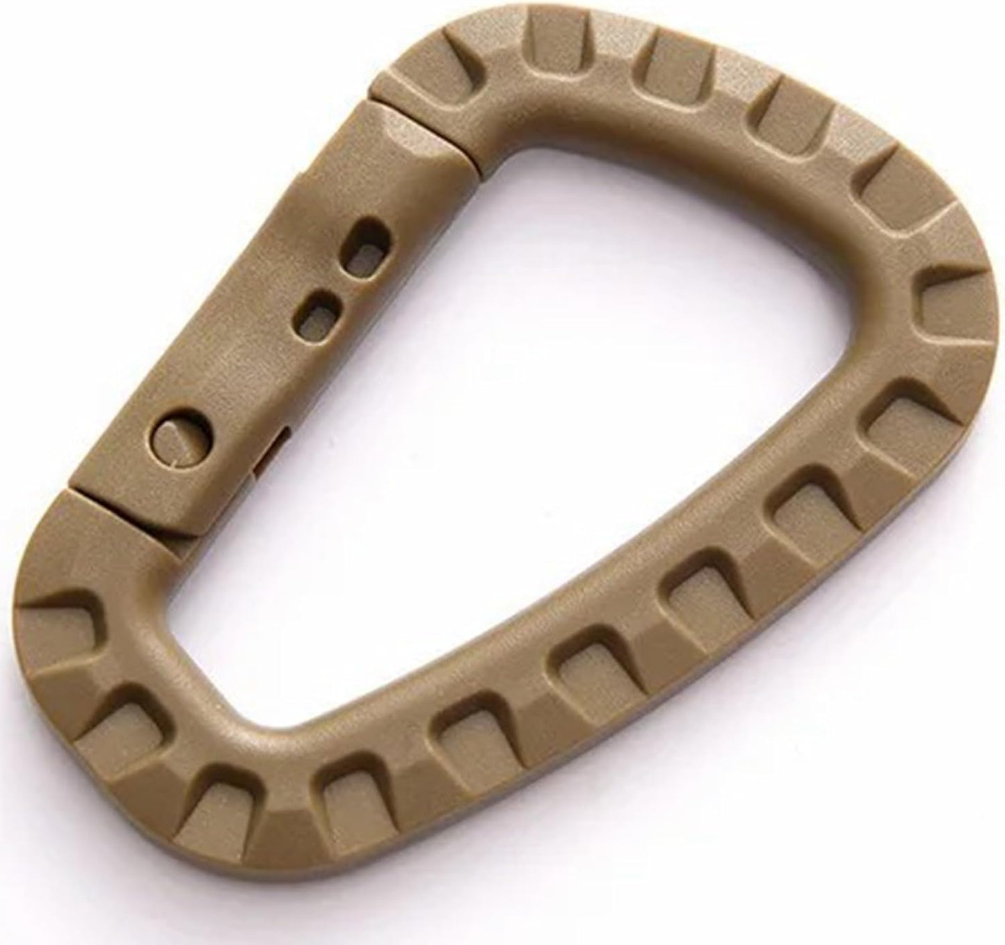 Tactical Gear Clips Plastic Carabiner Keychain Clip D-Rings Spring Snap Hook for Backpack, Molle System, Bag, Key Chain