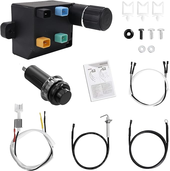 SafBbcue 7643 Igniter Kit Ignitor Button Replacement for Weber Spirit 300 Series 69851 Igniter Fits Spirit 220 & 320 Gas Grills for Spirit E-220/320/330/335 Grill with Front-Mounted Control Panels