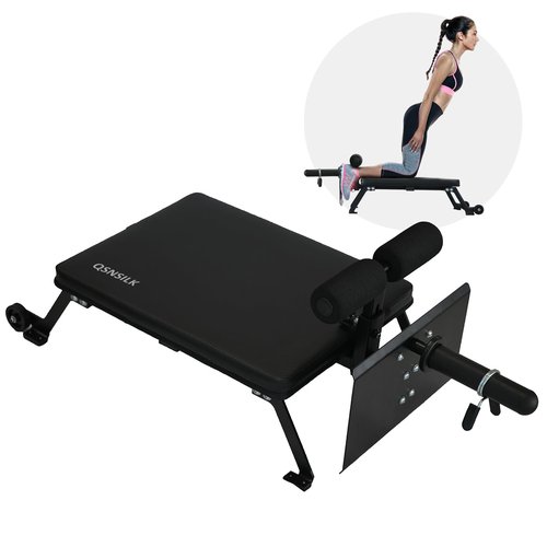 QSN SILK LU Nordic Curl Machine, Hamstring Curl Bench, Compact Glute Bench with wheels, Home Gym Equipment for Leg Workouts