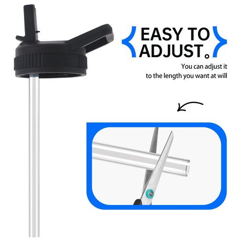 Straw Lid Compatible With thermoflask 18OZ/24OZ/32OZ/40OZ/64OZ Water Bottle, Water Bottles Lids With 2 Straws and 1 Straw Brush