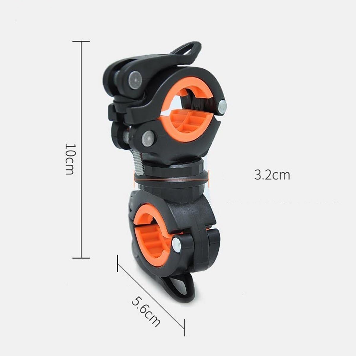 [2 Pack] Vonpri Flashlight Holder, Mount Bicycle Mounting Bracket Flashlight Holder Torch Clip 360º Rotation