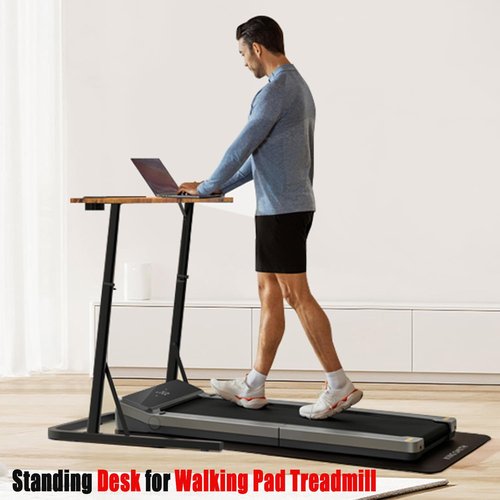 VTORY Adjustable Standing Desk for Walking Pad Treadmill, Desk for Cycling/Bike, Workstation Standing Table for Treadmills Walking Pads, Trainer Stand Table for Indoor,Attachment,Bar for Walking Pad