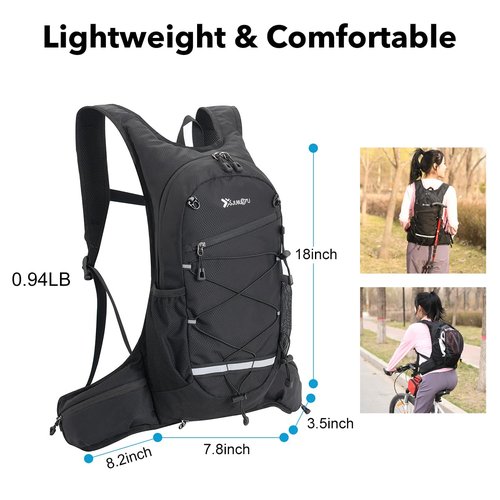 Hydration Backpack 18L with 2L Water Bladder Large Capacity & Lightweight Water Pack Backpack for Hiking,Cycling,Running