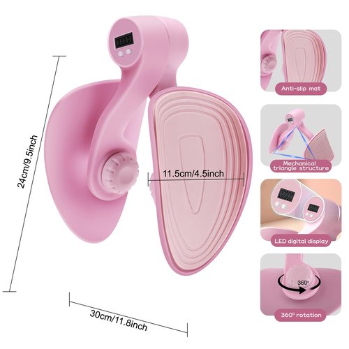 Senprity Thigh Master LED Digital Display Inner Thigh Exercise Equipment Pelvic Floor Muscle Trainer Ideal for Postpartum Mothers Sedentary Lifestyles Thigh Fat Reduction and Shaping Home Gym Workout