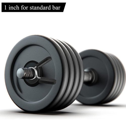 Barbell Spring Clip Dumbbell Clamps Circlip Collars 1 Inch Weight Bars Clips Fitness Weightlifting Lock Buckle for Standard Bar Barbell Strength Training Gym Accessory