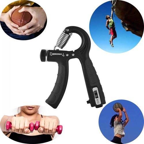 BAOKAGD Grip Strength Trainer, Hand Grip Exerciser Strengthener with Adjustable Resistance 11-132 Lbs (5-60kg), Forearm Strengthener, Hand Exerciser for Muscle Building and Injury Recover (Black)