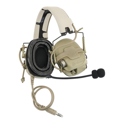 HEARFALCOM TAC700 Tactical Headset Hearing Protection Electronic Shooting Hunting Headset with U94 V2 PTT Adapter for uv5r Walkie Talkies (DE)